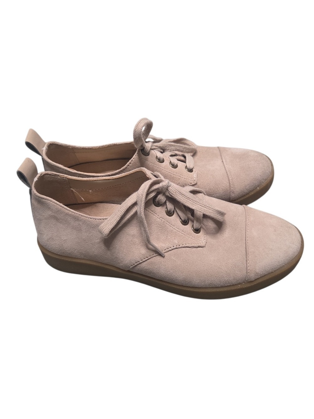 Vionic Women's Suede Lace-Up Loafer Light Taupe - Picture 3 of 9